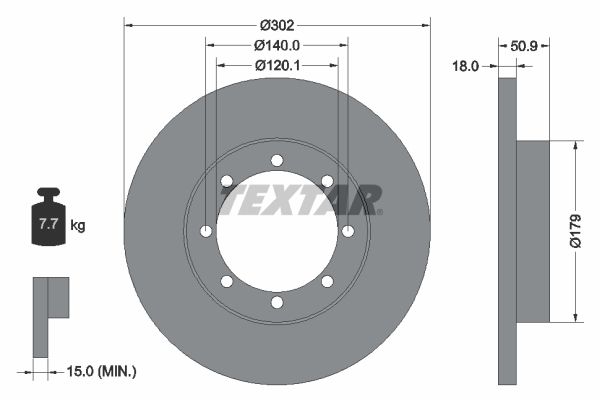 TEXTAR 92230803 Brake Disc