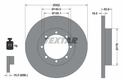 Brake Disc TEXTAR 92230803