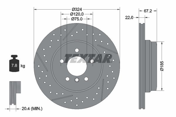 TEXTAR 92231203 Brake Disc