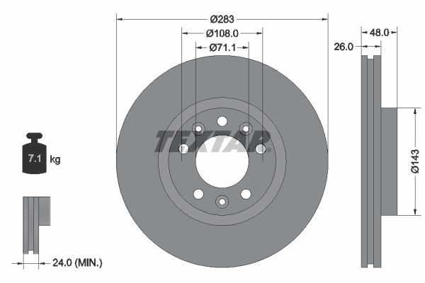 TEXTAR 92232503 Brake Disc