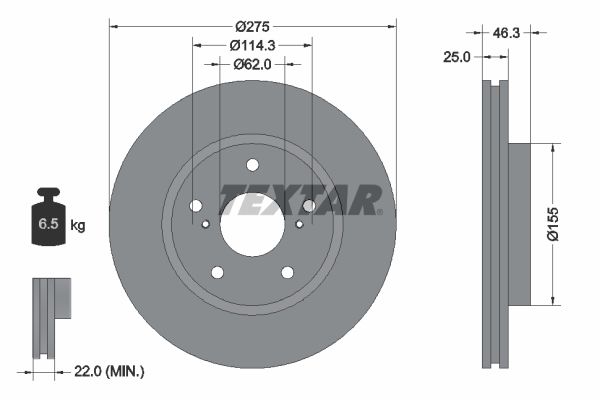 TEXTAR 92232703 Brake Disc