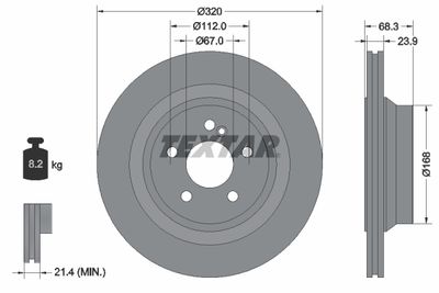 Brake Disc TEXTAR 92233705