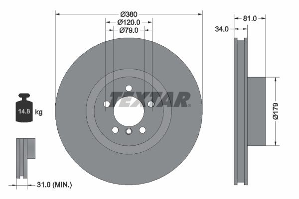TEXTAR 92233905 Brake Disc