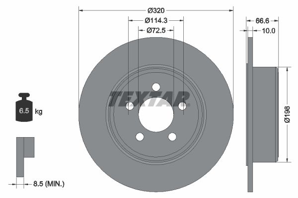 TEXTAR 92234803 Brake Disc