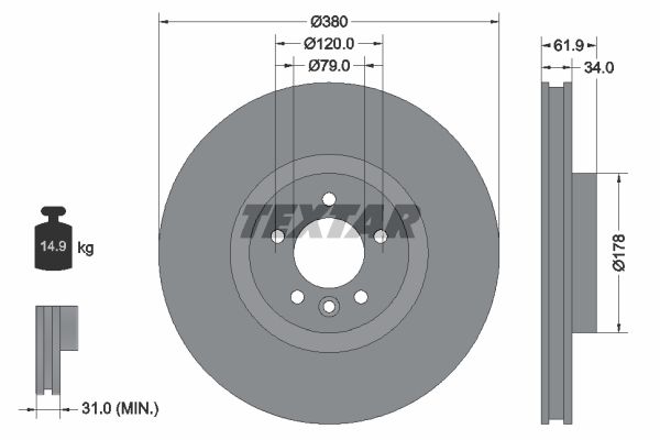 TEXTAR 92235605 Brake Disc