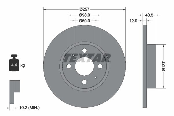 TEXTAR 92236703 Brake Disc