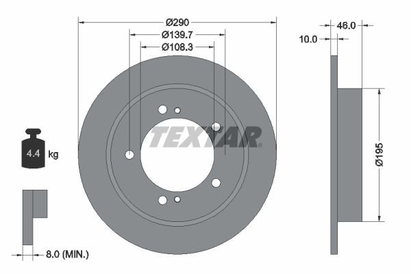 TEXTAR 92237300 Brake Disc