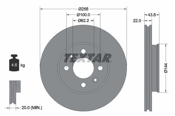 TEXTAR 92237903 Brake Disc