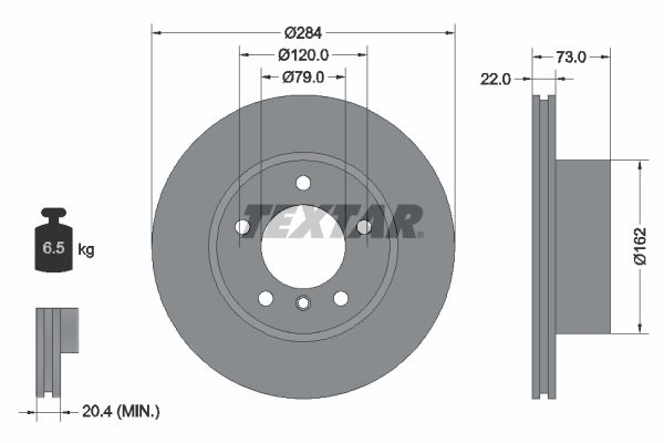 TEXTAR 92238403 Brake Disc