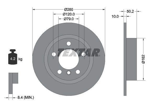 TEXTAR 92238703 Brake Disc
