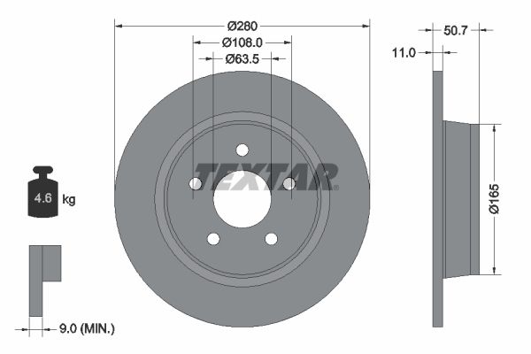 TEXTAR 92238903 Brake Disc