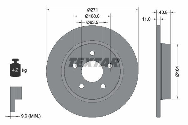 TEXTAR 92239003 Brake Disc