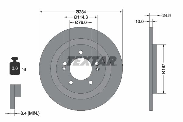 TEXTAR 92239103 Brake Disc