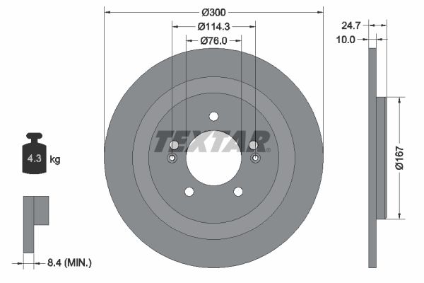 TEXTAR 92239203 Brake Disc