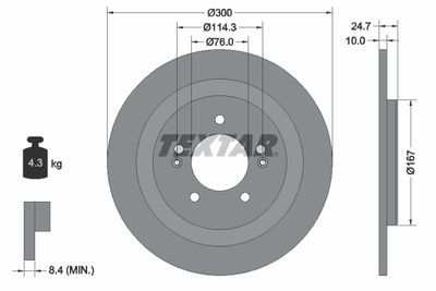 Brake Disc TEXTAR 92239203