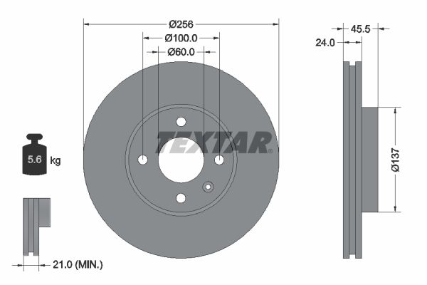 TEXTAR 92241400 Brake Disc