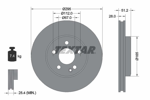 TEXTAR 92241603 Brake Disc