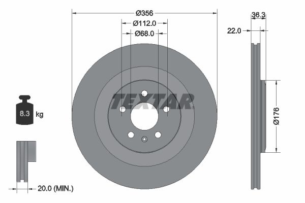 TEXTAR 92241803 Brake Disc