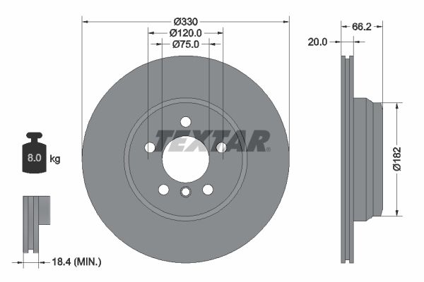 TEXTAR 92241903 Brake Disc