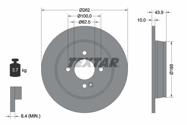 TEXTAR 92242203 Brake Disc