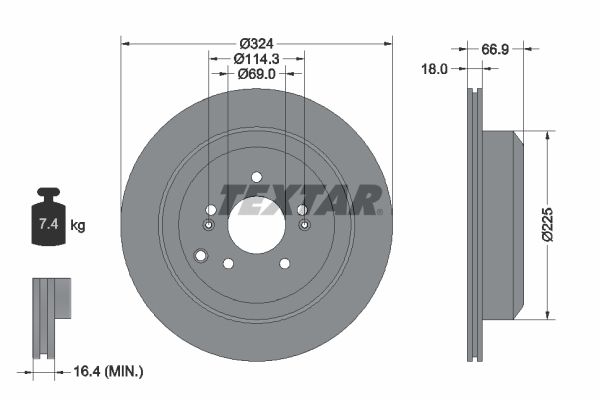 TEXTAR 92242603 Brake Disc