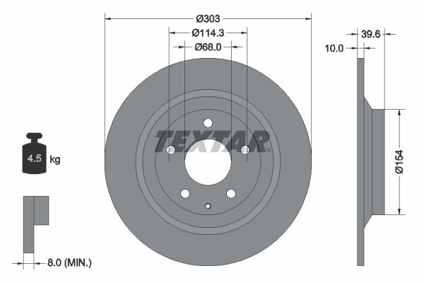 TEXTAR 92242703 Brake Disc