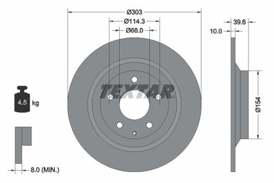 Brake Disc TEXTAR 92242703