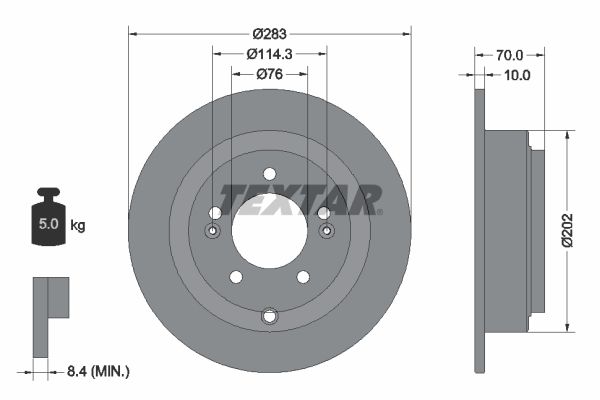 TEXTAR 92244403 Brake Disc