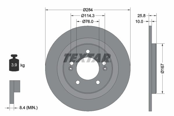 TEXTAR 92252703 Brake Disc