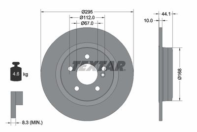 Brake Disc TEXTAR 92254903