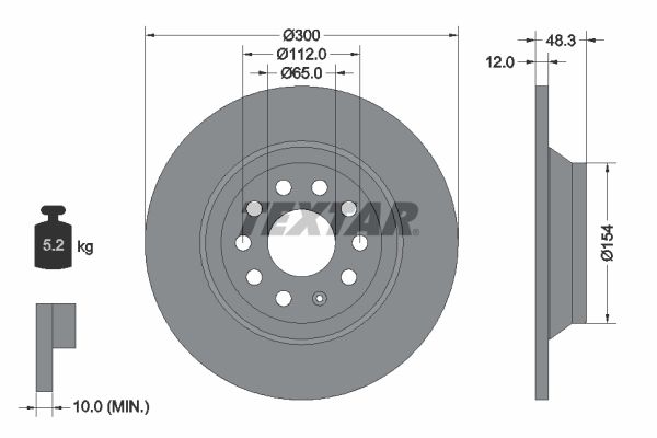 TEXTAR 92255403 Brake Disc