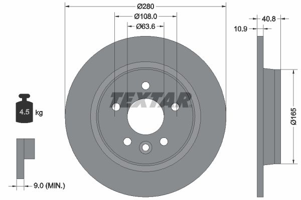 TEXTAR 92255603 Brake Disc