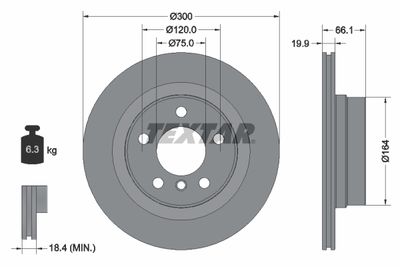 Brake Disc TEXTAR 92257203