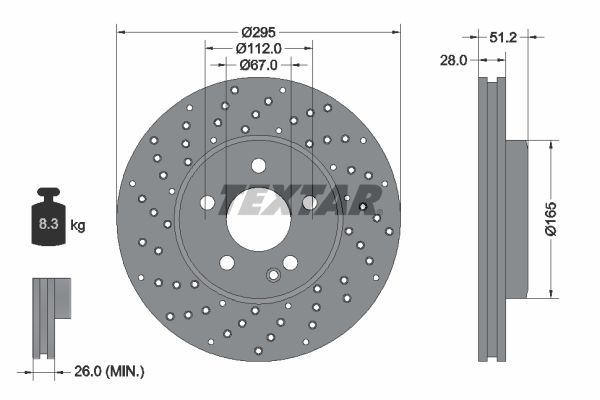TEXTAR 92257505 Brake Disc