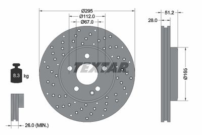 Brake Disc TEXTAR 92257505