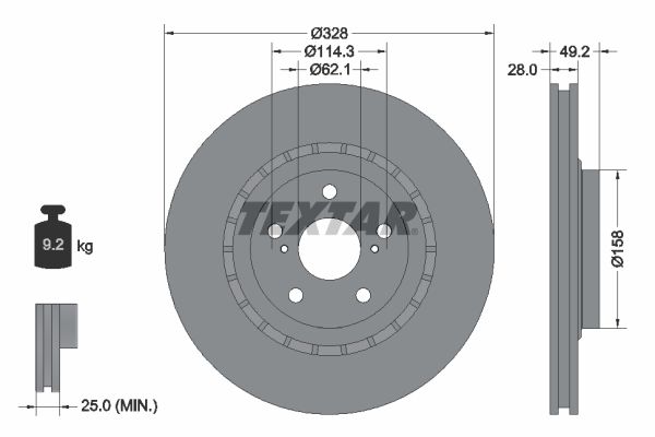 TEXTAR 92259405 Brake Disc