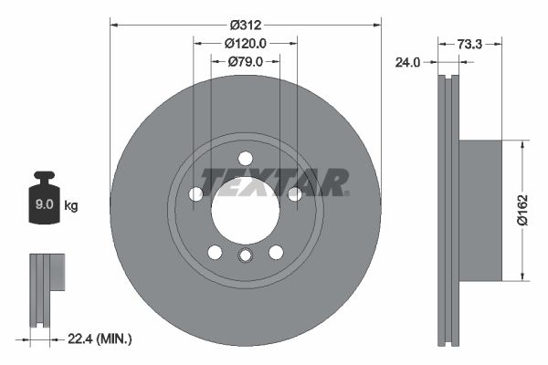 TEXTAR 92261805 Brake Disc