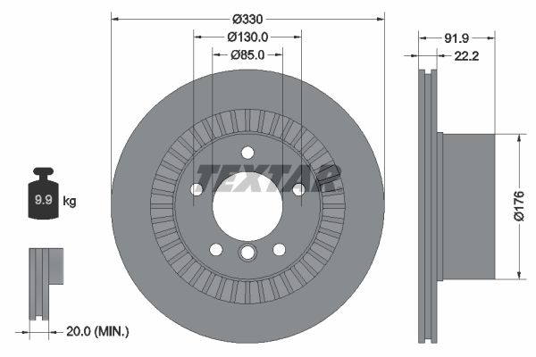TEXTAR 92261903 Brake Disc