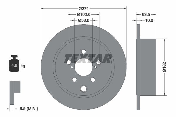 TEXTAR 92262003 Brake Disc