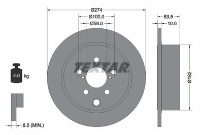 Brake Disc TEXTAR 92262003