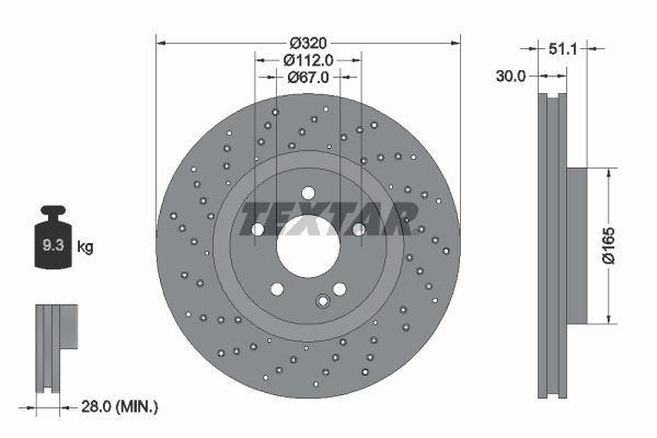 TEXTAR 92262103 Brake Disc