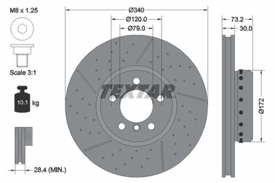 Brake Disc TEXTAR 92265025