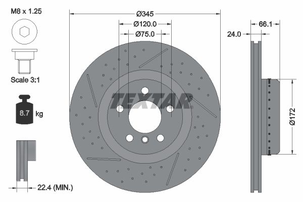 TEXTAR 92265225 Brake Disc