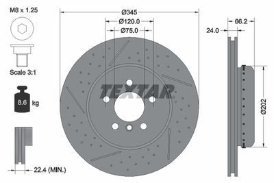 Brake Disc TEXTAR 92265525