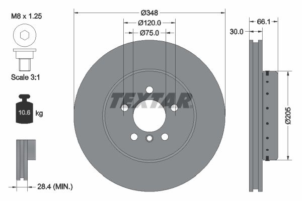 TEXTAR 92265725 Brake Disc