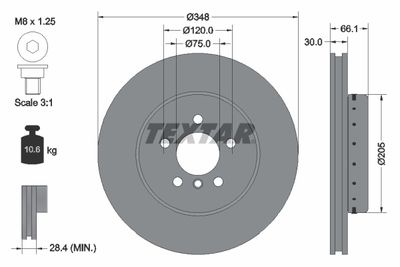 Brake Disc TEXTAR 92265725