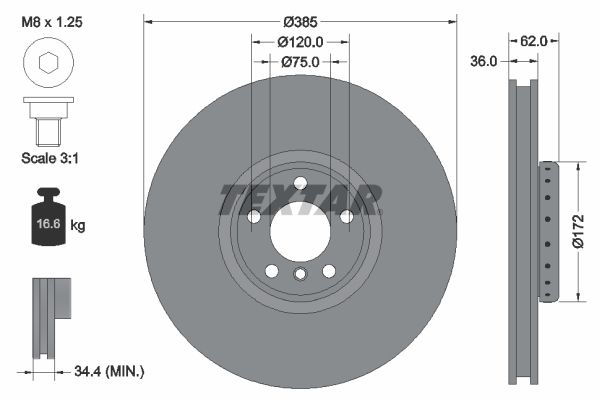 TEXTAR 92266425 Brake Disc