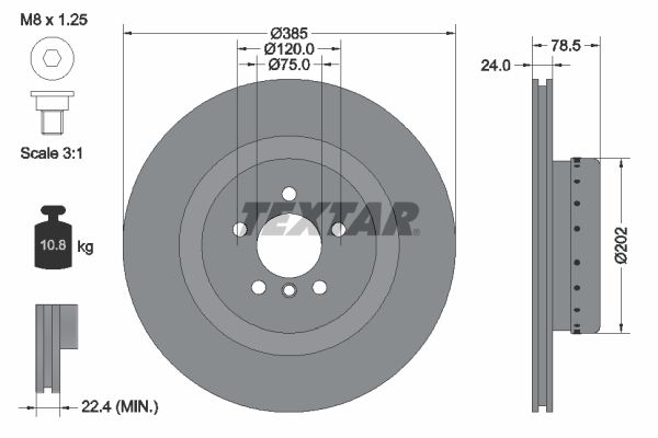 TEXTAR 92266625 Brake Disc