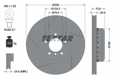 Brake Disc TEXTAR 92266925