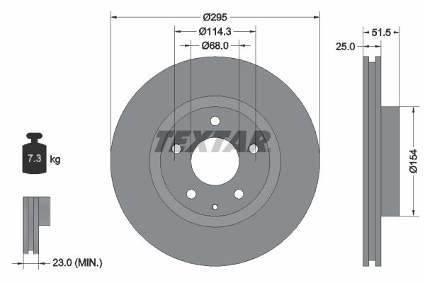 TEXTAR 92267603 Brake Disc